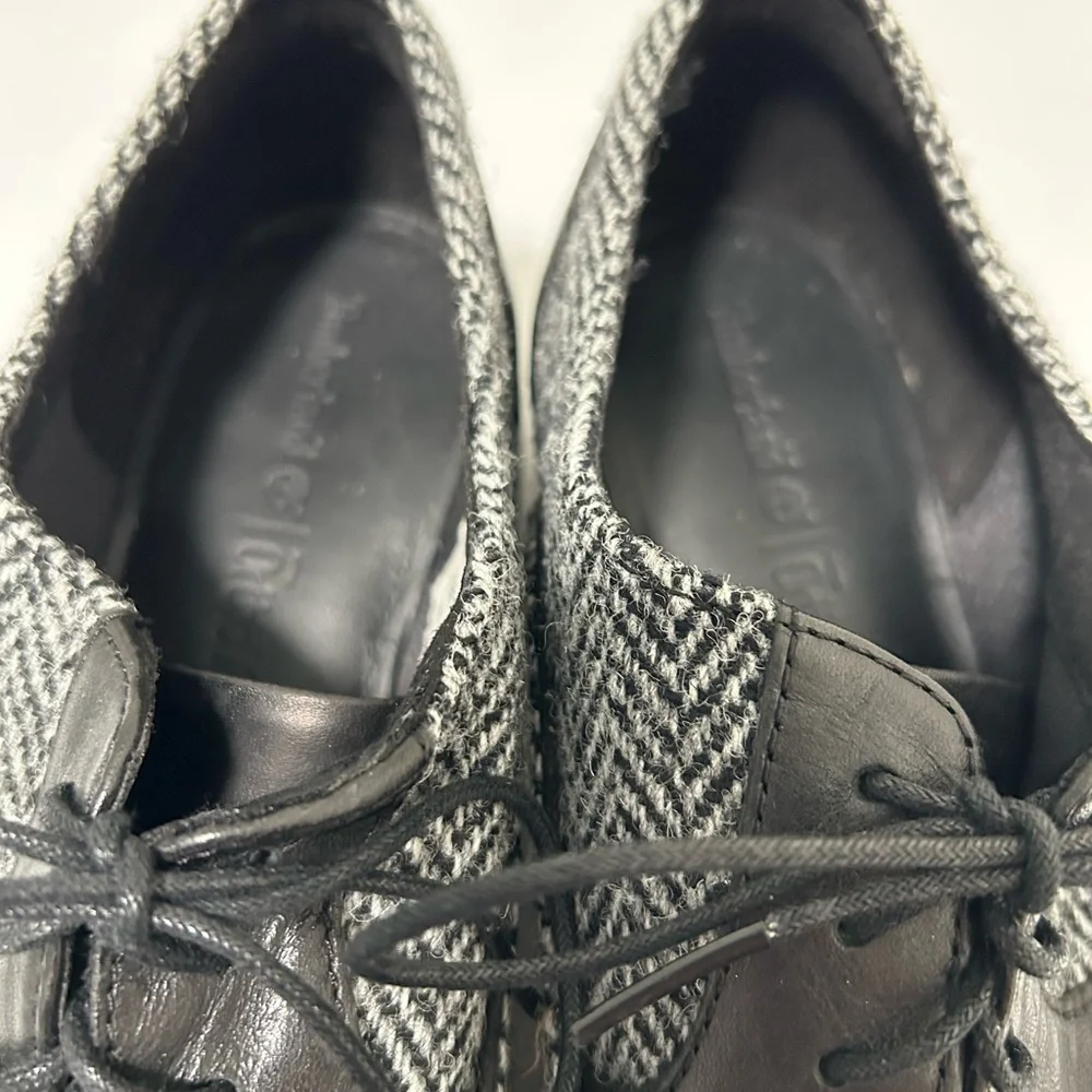 Timberland Harris Tweed Oxford Shoes Black Gray Size 10